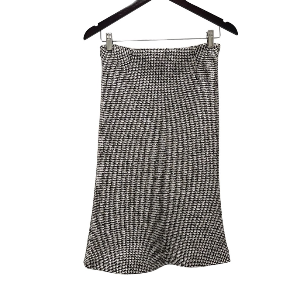 Anteprima Tweed Black White Knee Length Skirt Size EU 38 Small
